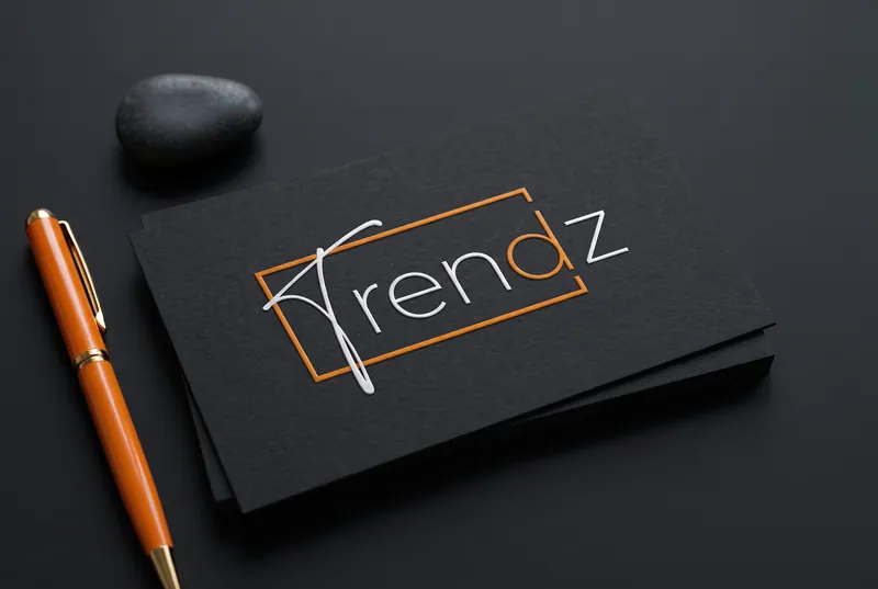 Cartões de visita Trendz Films pretos com caneta