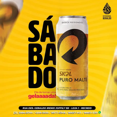 Beraldo: “Sábado” com lata de cerveja puro malte