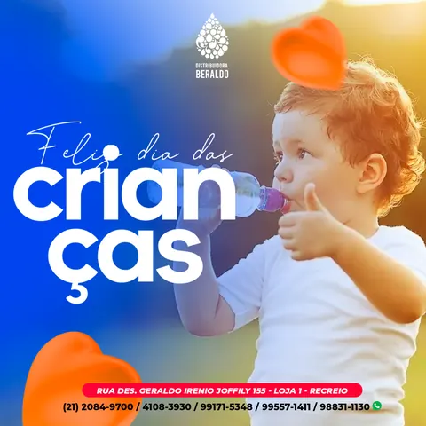 Beraldo: “Feliz Dia das Crianças” com criança brincando