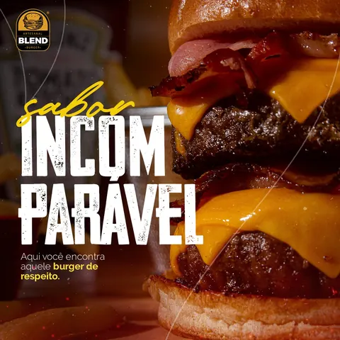 Blend Burger: “Sabor incomparável” com hambúrguer em close