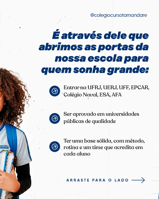 “É através dele que abrimos as portas da nossa escola para quem sonha grande” com lista de conquistas