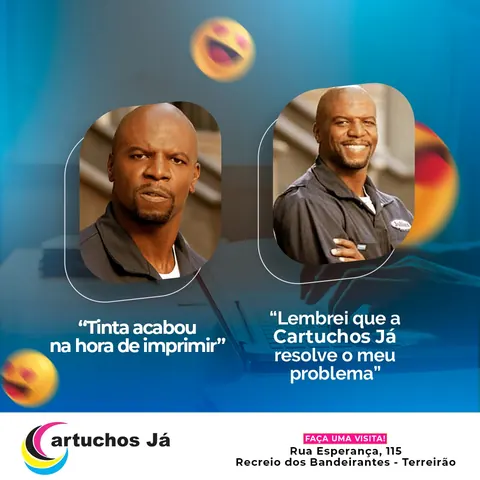 Cartuchos Já: memes “Tinta acabou na hora de imprimir” e “Lembrei que a Cartuchos Já resolve”