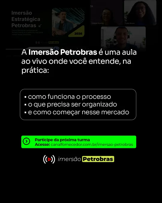 Convite para a Imersão Petrobras, aula ao vivo