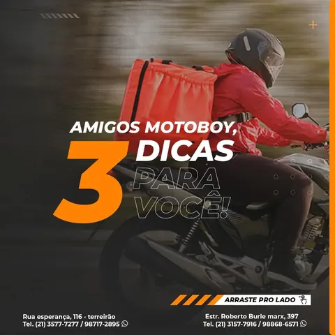 Go Motos: “Amigos motoboys, 3 dicas” com entregador