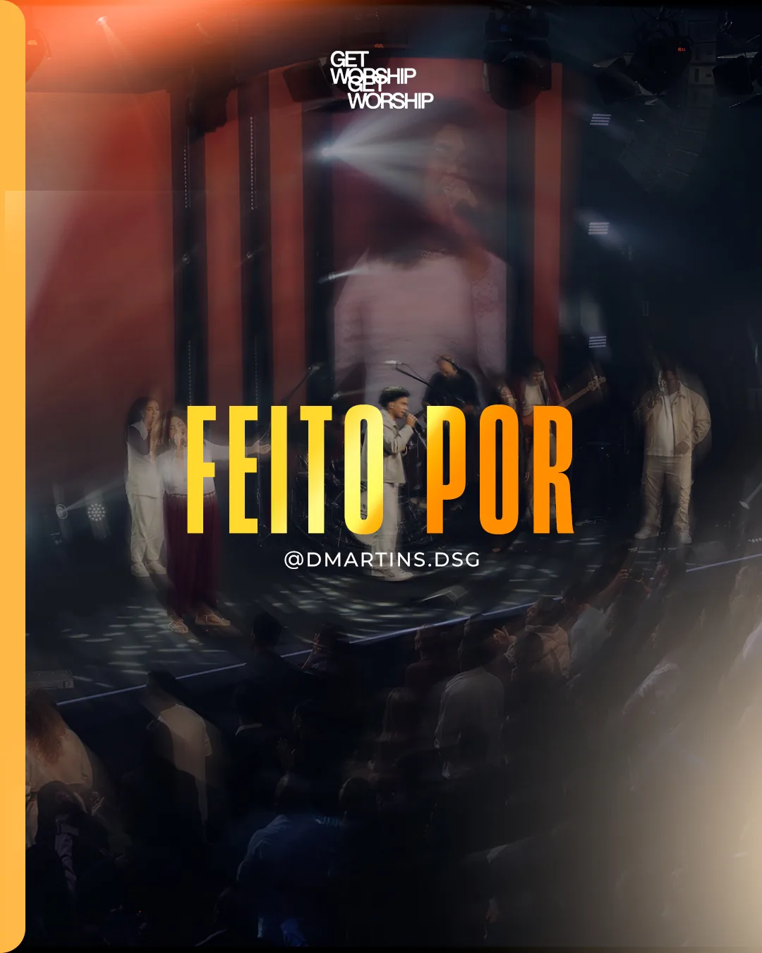Crédito final “Feito por @dmartins.dsg” sobre a foto do palco