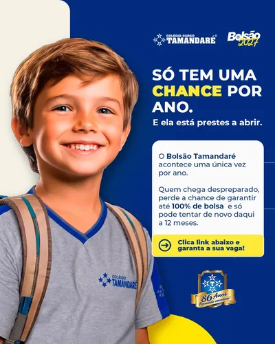 Bolsão Tamandaré 2027: só tem uma chance por ano