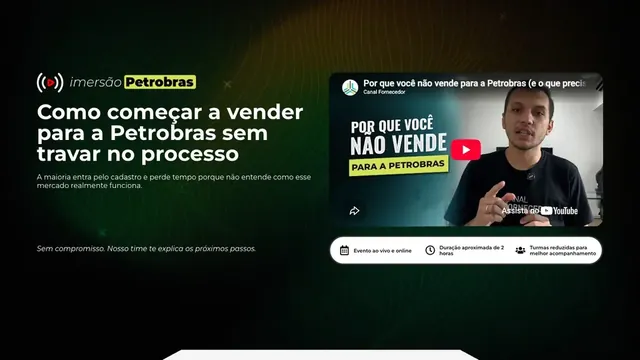 Landing page Imersão Petrobras