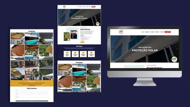 Site de toldos e proteção solar